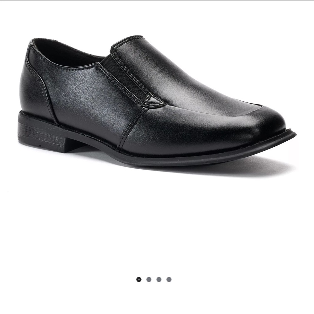 Boys Sonoma Black Leather Slip-On Shoe’s - Picture 1 of 6